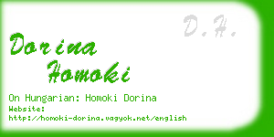 dorina homoki business card
